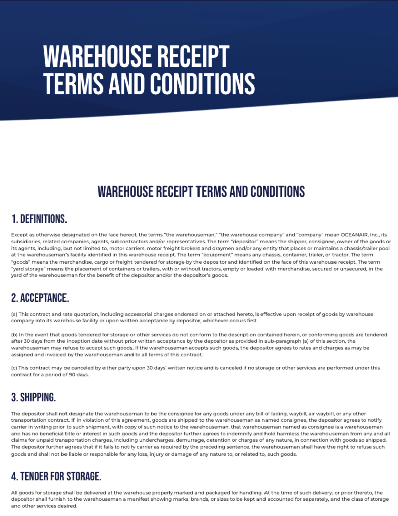 WarehouseRecieptTermsandConditions